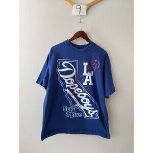 Shaka Wear Los Angeles Dodgers Heavyweight Graphic T-Shirt Blue XL MLB
